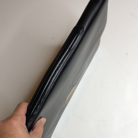 Black Leather Mark Cross folio Briefcase - Picture 10 of 11